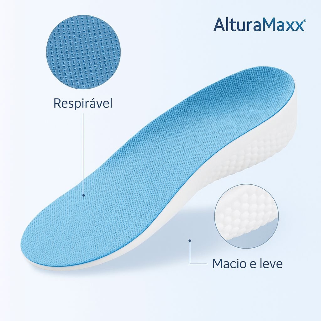 AlturaMaxx™ – Palmilha Ortopédica Invisível +3,5cm - Direct Ofertas