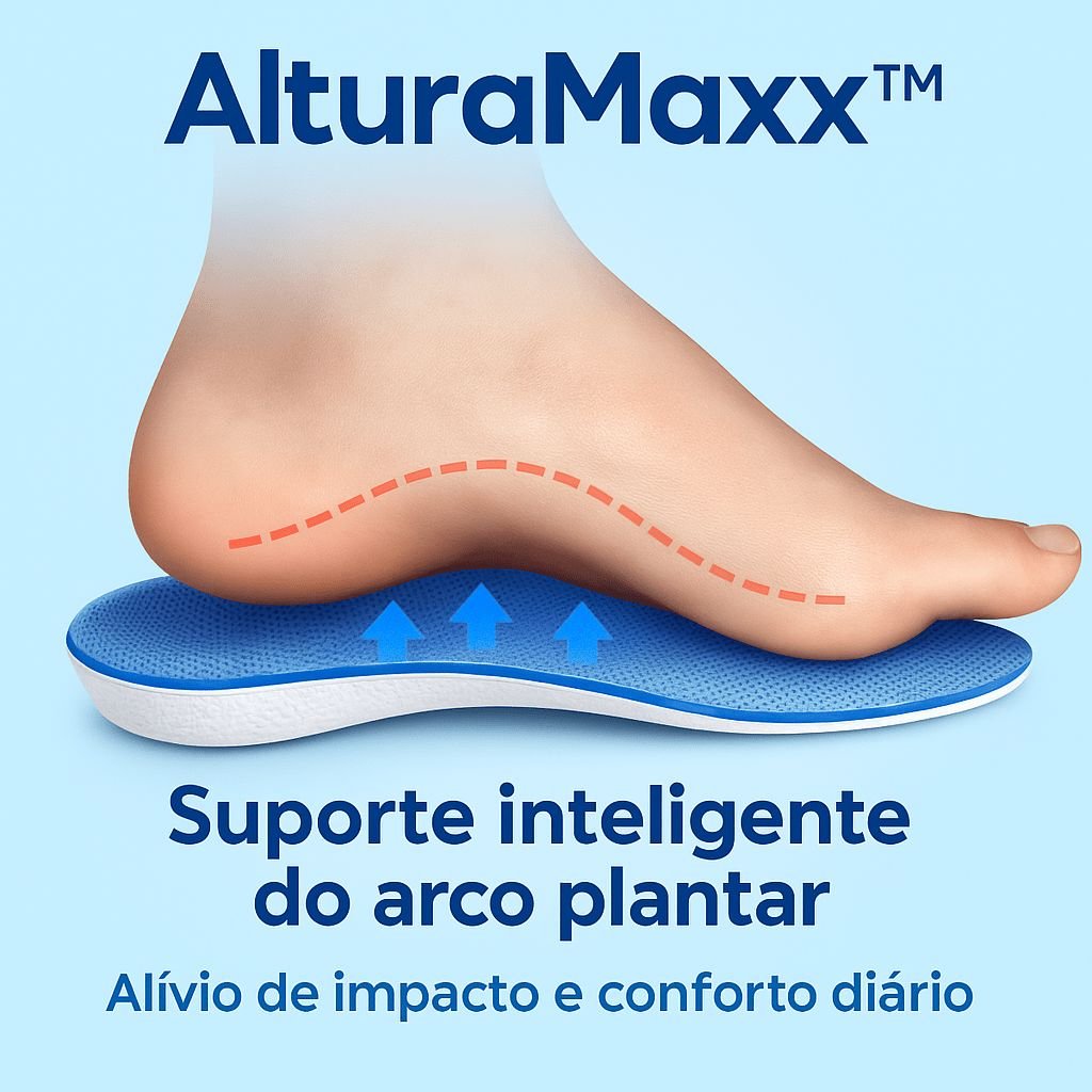 AlturaMaxx™ – Palmilha Ortopédica Invisível +3,5cm - Direct Ofertas