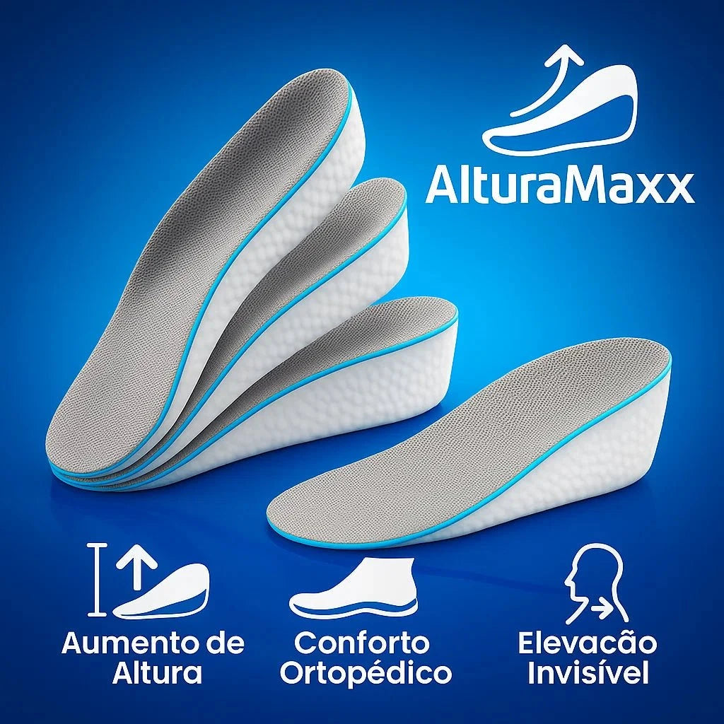 AlturaMaxx™ – Palmilha Ortopédica Invisível +3,5cm AlturaMaxx P9 Direct Ofertas 