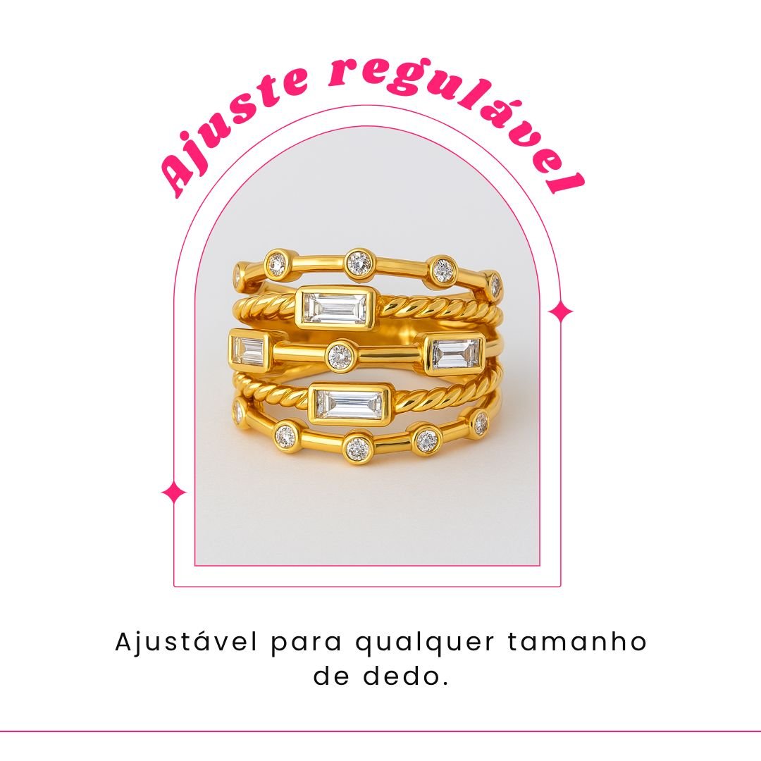 Anel Savana Banhado a Ouro 18K - Direct Ofertas