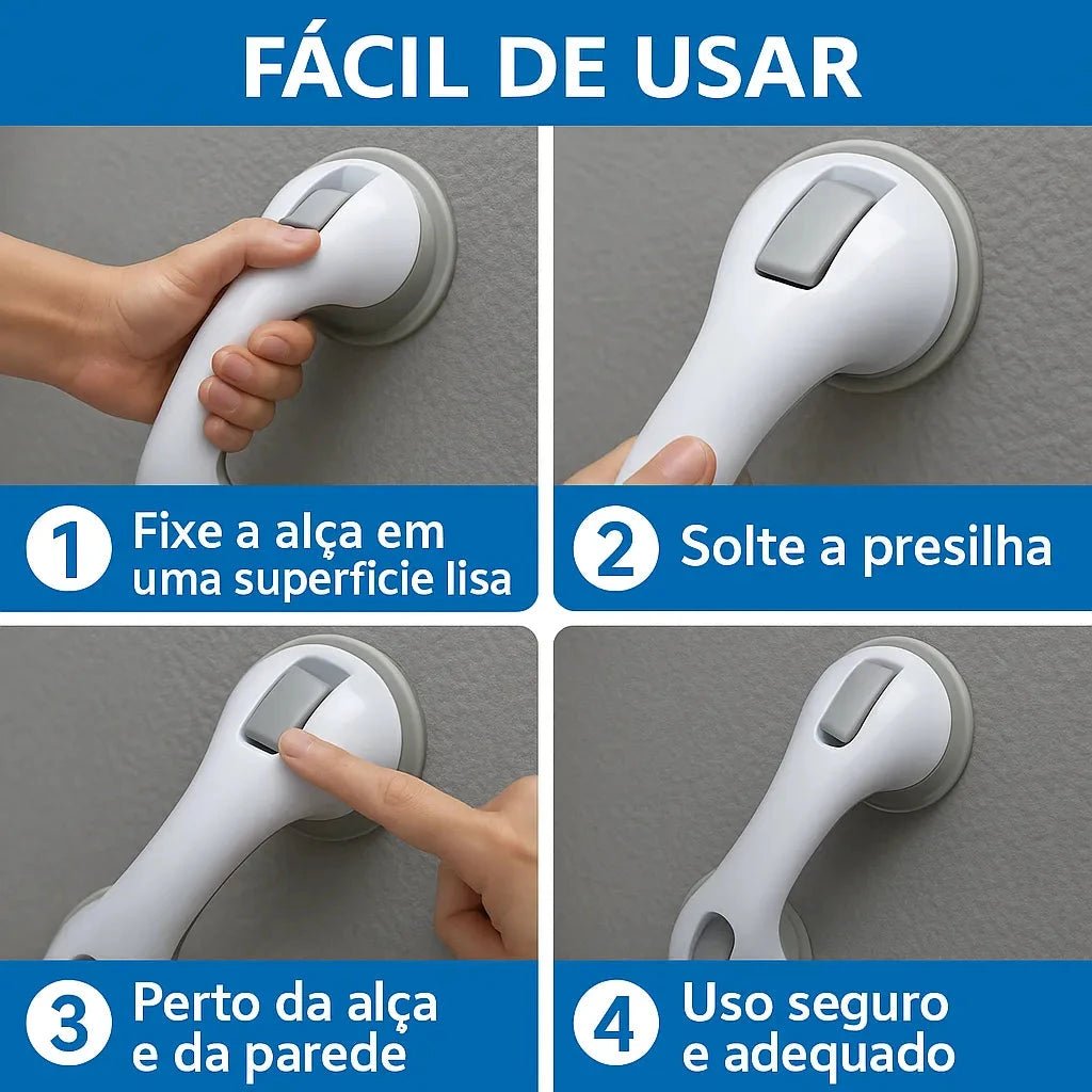Barra de Apoio Portátil para Banheiro - SafeGrip - Direct Ofertas
