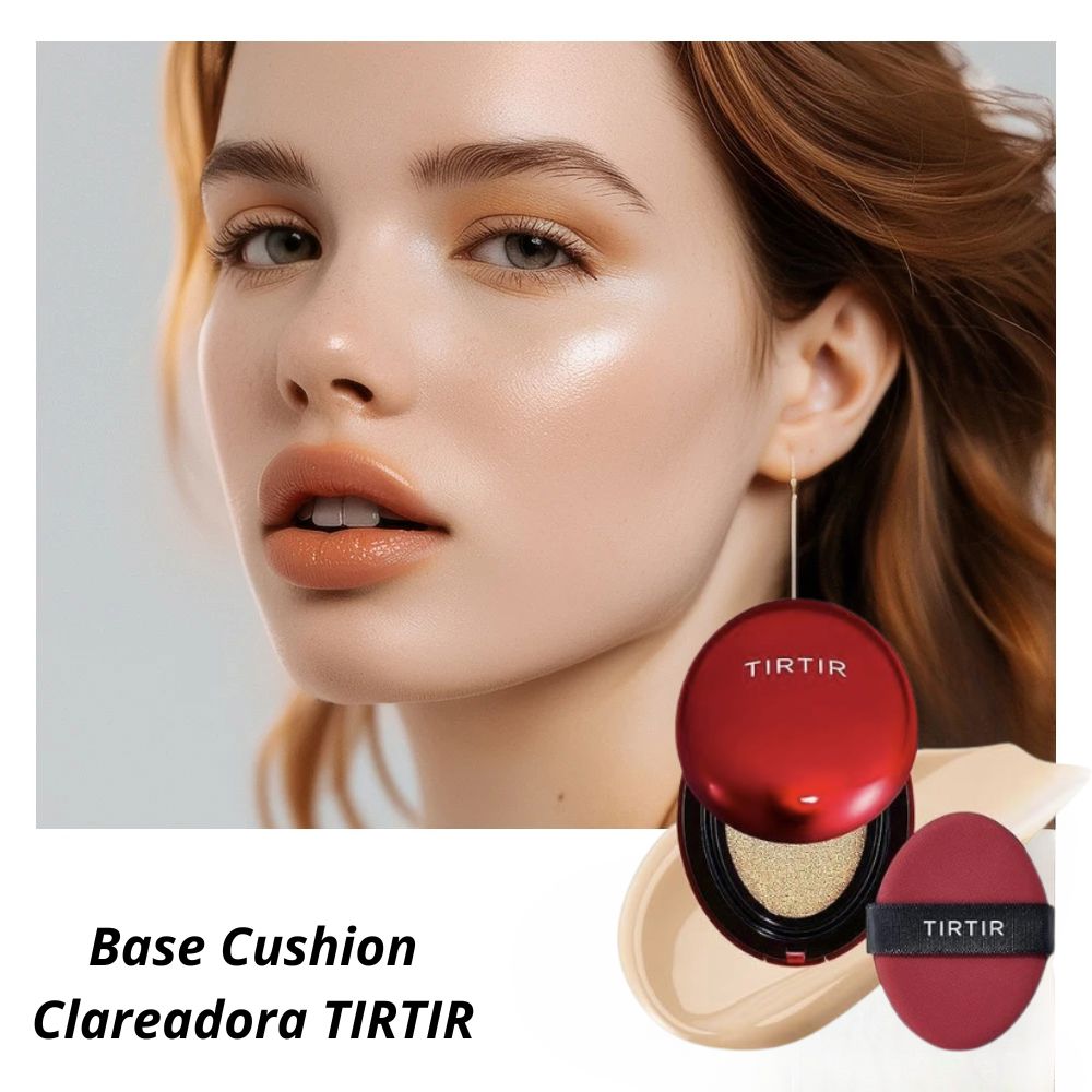 Base Cushion Clareadora TIRTIR - Protetor Solar e Maquiagem Longa Duração - Original - Direct Ofertas