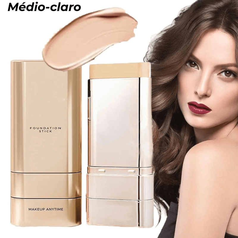 Base Stick Coreana 2 em 1 - Cobertura Impecável com Toque Natural - Direct Ofertas