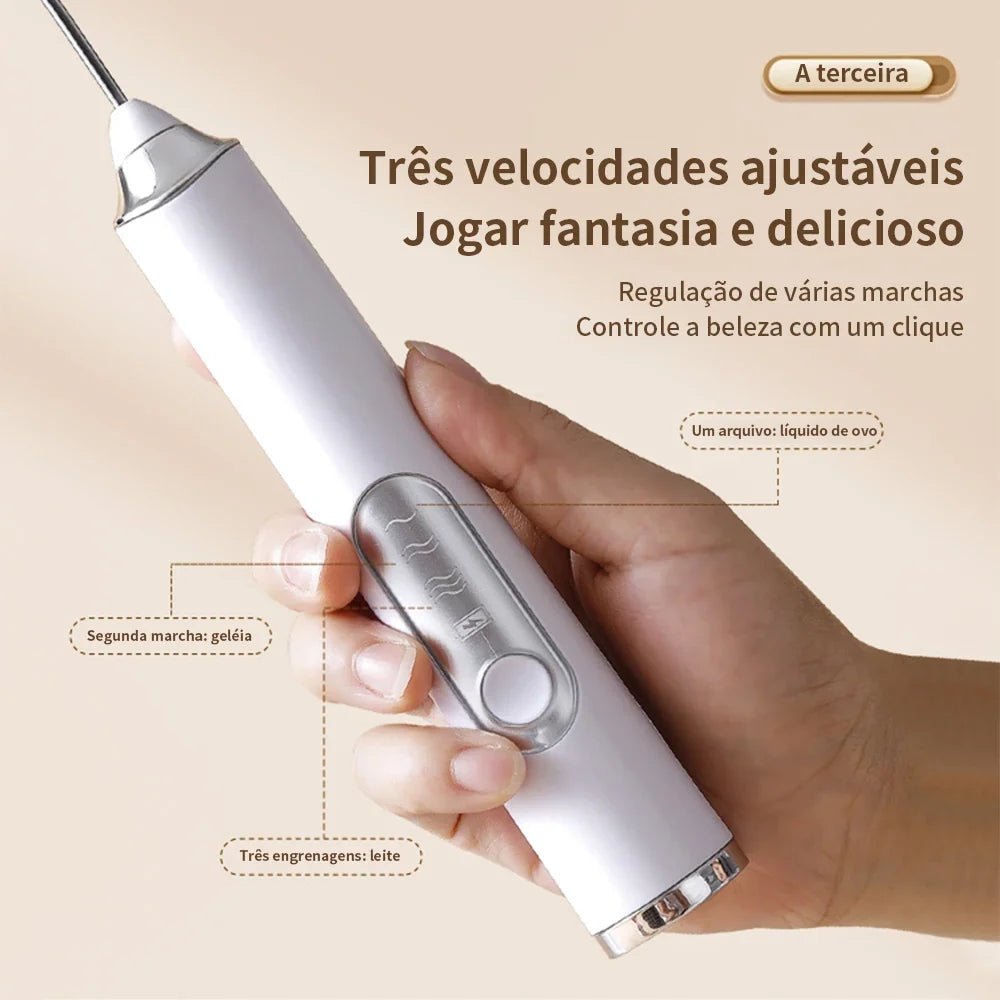 Batedor Misturador Mixer Elétrico para Bebidas Leite Café Portátil - Direct Ofertas