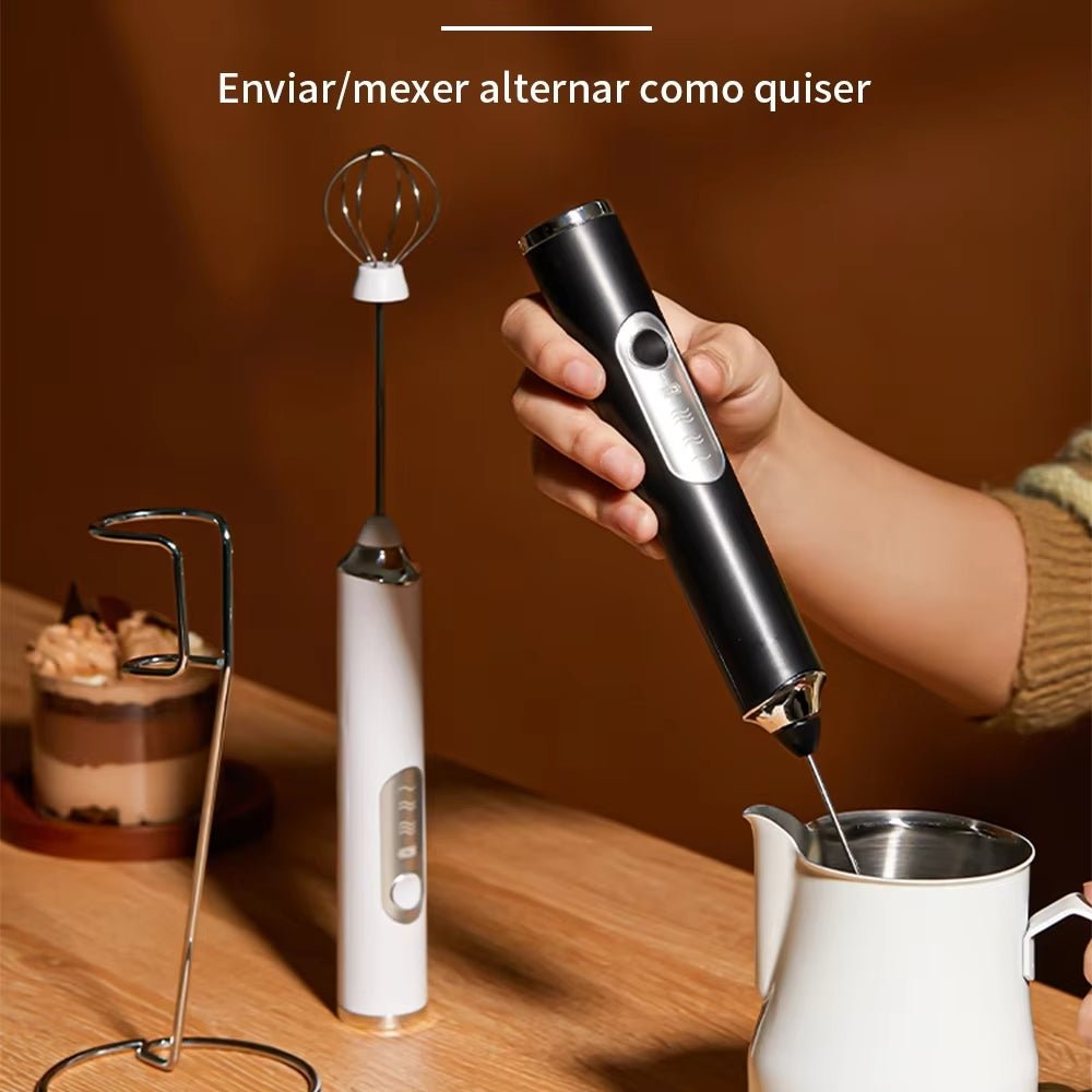 Batedor Misturador Mixer Elétrico para Bebidas Leite Café Portátil - Direct Ofertas