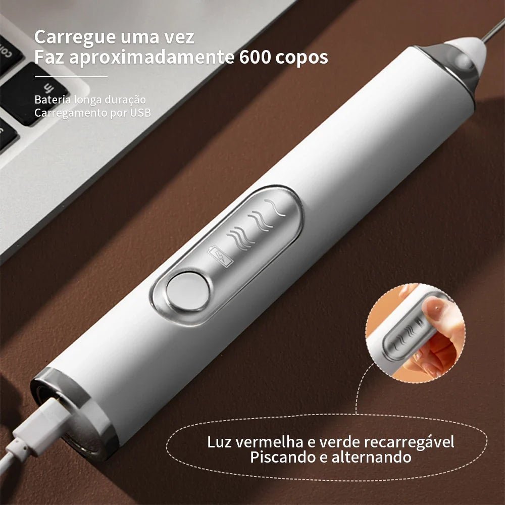 Batedor Misturador Mixer Elétrico para Bebidas Leite Café Portátil - Direct Ofertas