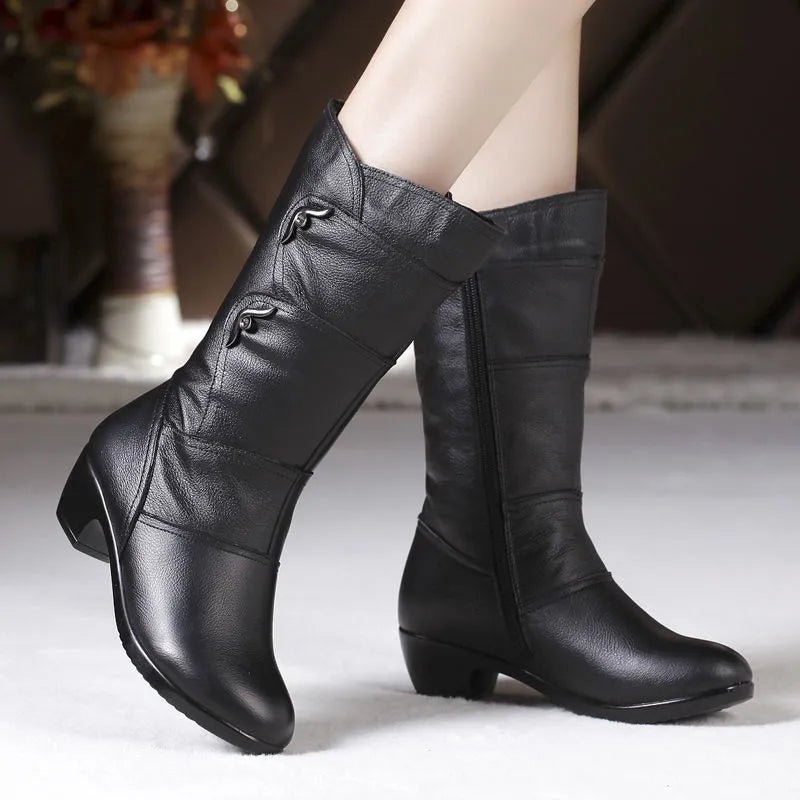Bota Feminina Couro Peluciada Inverno Carol - Direct Ofertas