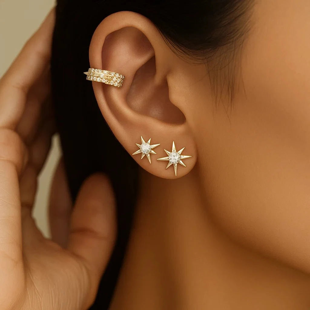 Brinco Ear Cuff Estelar Brinco Ear Cuff Estelar PJOIAS Direct Ofertas 