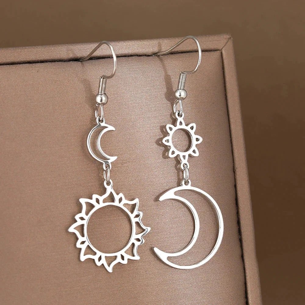 Brinco Pendente Sol Lua - Direct Ofertas