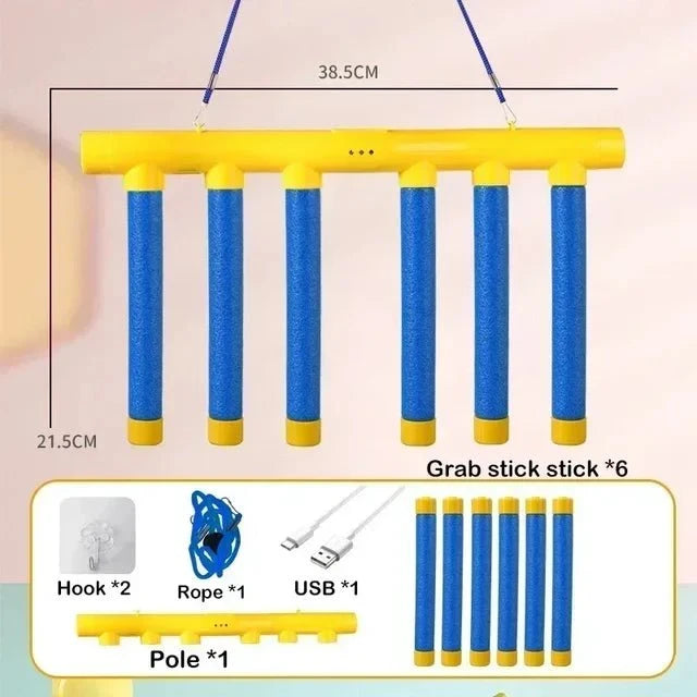 Brinquedo de treinamento de Reação e Reflexo Diversão Garantida® Brinquedo de treinamento de Reação P6 Direct Ofertas Amarelo/Azul 