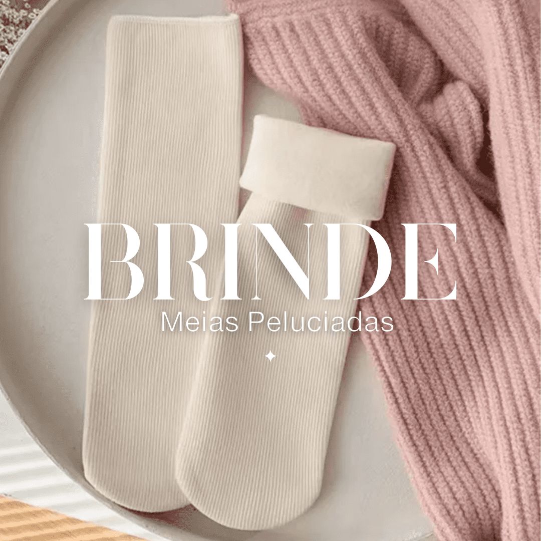 Calça Jeans Feminina com Elastano Peluciada Forglows + Meia Térmica - Direct Ofertas