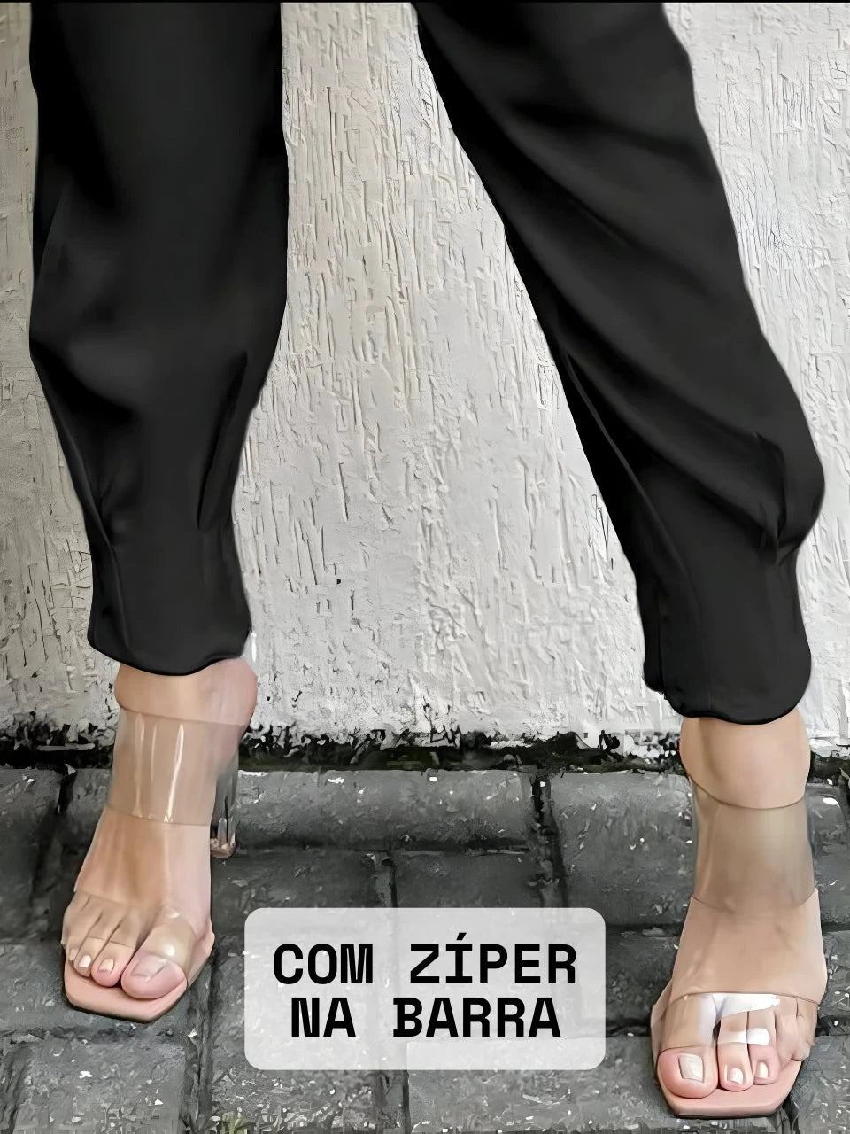 Calça Jogger Cenoura em Alfaiataria com Cinto Calça Jogger Cenoura PS1 Direct Ofertas 