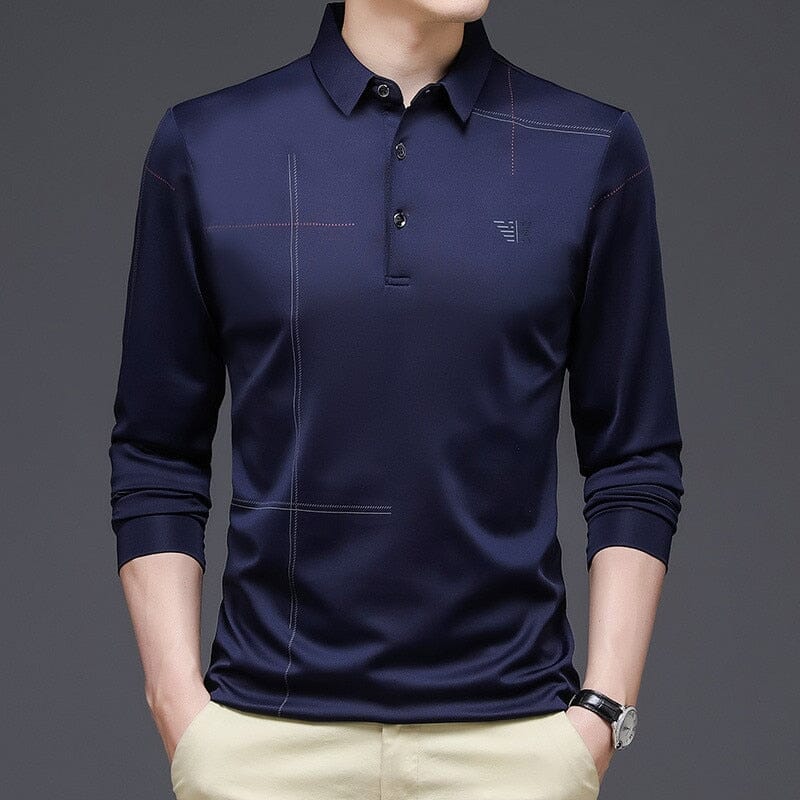 Camisa Comprida Polo Autum Com Manga E Gola Design Único Original - Direct Ofertas