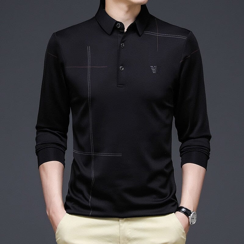 Camisa Comprida Polo Autum Com Manga E Gola Design Único Original - Direct Ofertas