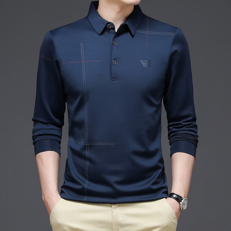 Camisa Comprida Polo Autum Com Manga E Gola Design Único Original - Direct Ofertas