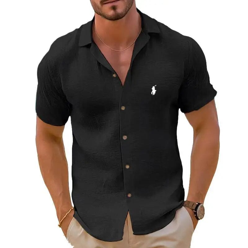 Camisa manga curta de linho puro - Ralph Lauren - Original - Direct Ofertas
