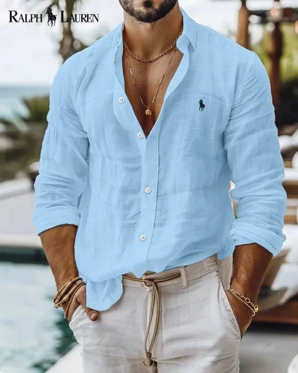 Camisa R&P Slim Fit 100% Linho - Direct Ofertas