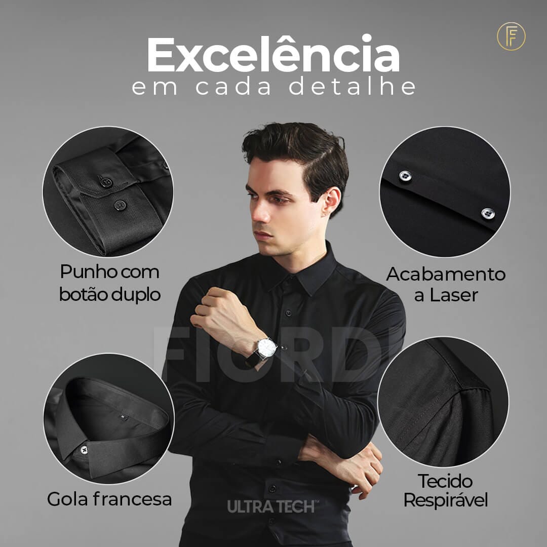 Camisa Social - Ultra Tech™ (COMPRE 1 & LEVE 2) - Direct Ofertas