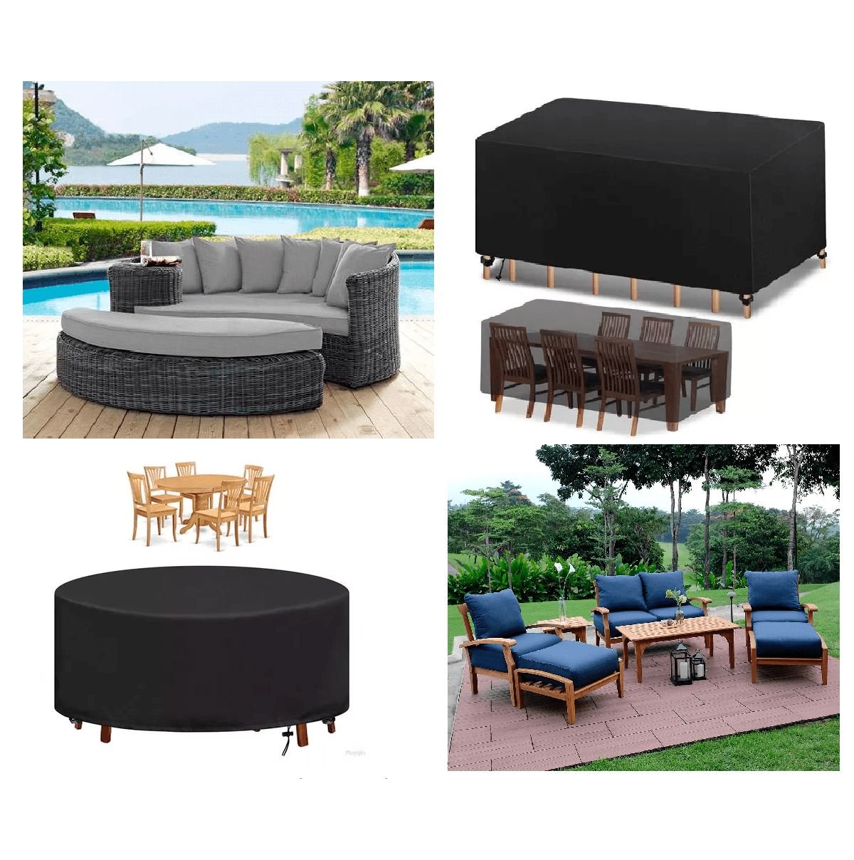 Capa Impermeável Retangular Preta - Direct Ofertas