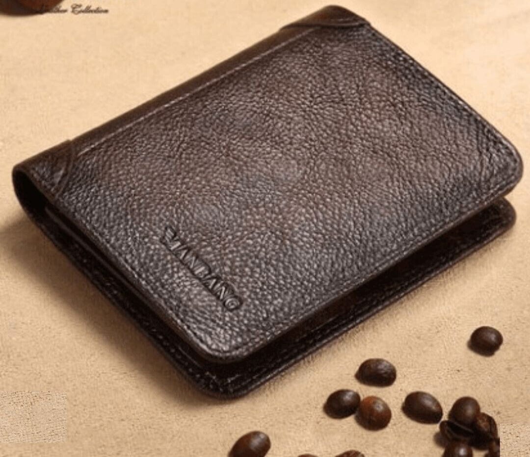 Carteira de Couro ManBang™ com Proteção RFID Antifurto Masculina - Direct Ofertas
