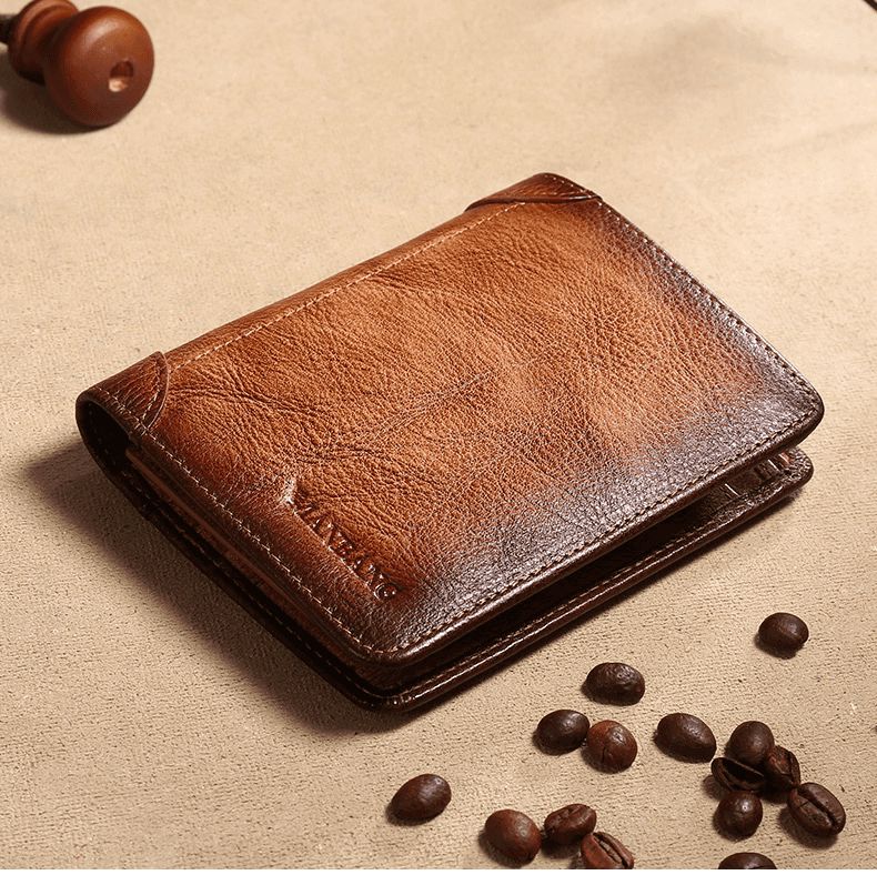 Carteira de Couro ManBang™ com Proteção RFID Antifurto Masculina - Direct Ofertas