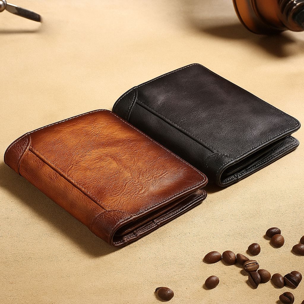 Carteira de Couro ManBang™ com Proteção RFID Antifurto Masculina - Direct Ofertas
