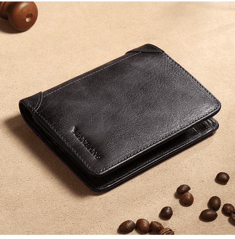 Carteira de Couro ManBang™ com Proteção RFID Antifurto Masculina - Direct Ofertas