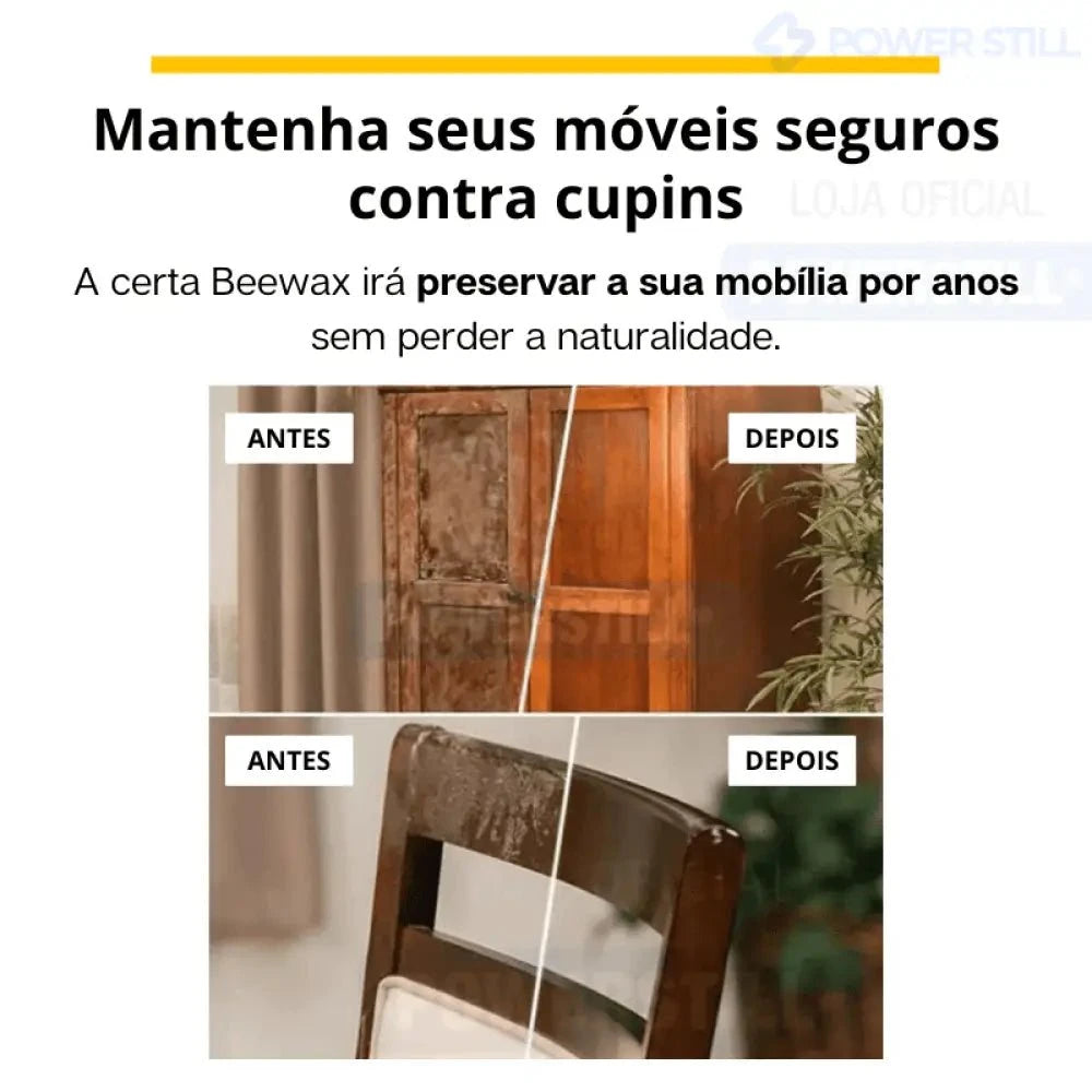 Cera de Mel para Polimento de Madeiras e Combate de Cupins + BRINDE Cera de Mel para Polimento de Madeiras P6 Direct Ofertas 