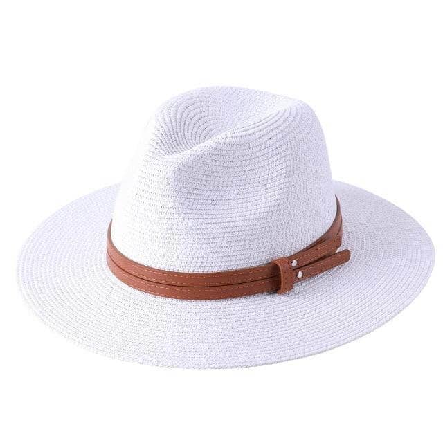 Chapéu Panamá Masculino Feminino Chapéu Panamá Masculino Feminino P13 Direct Ofertas Branco 54cm 
