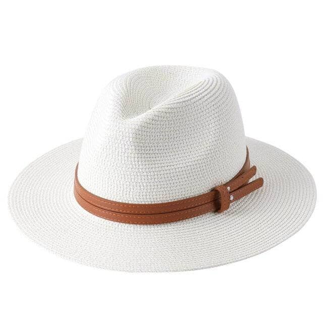 Chapéu Panamá Masculino Feminino Chapéu Panamá Masculino Feminino P13 Direct Ofertas Branco Gelo 54cm 