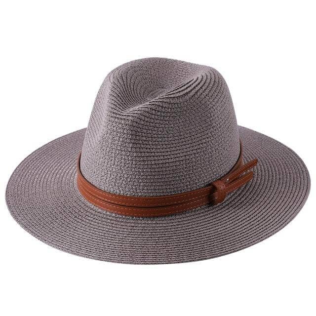 Chapéu Panamá Masculino Feminino Chapéu Panamá Masculino Feminino P13 Direct Ofertas Cinza escuro 54cm 