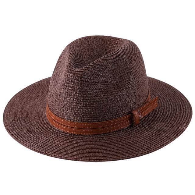 Chapéu Panamá Masculino Feminino Chapéu Panamá Masculino Feminino P13 Direct Ofertas Marrom 54cm 