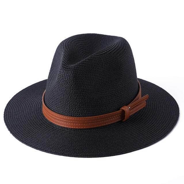 Chapéu Panamá Masculino Feminino Chapéu Panamá Masculino Feminino P13 Direct Ofertas Preto 54cm 