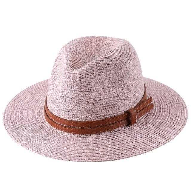 Chapéu Panamá Masculino Feminino Chapéu Panamá Masculino Feminino P13 Direct Ofertas Rosa 54cm 