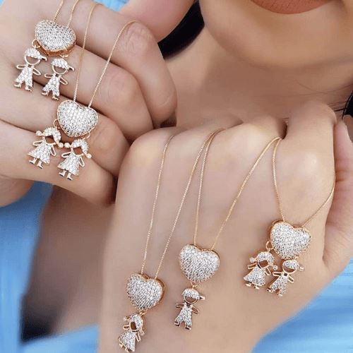 Colar Amor de Mãe Banhado a Ouro 18k - Direct Ofertas