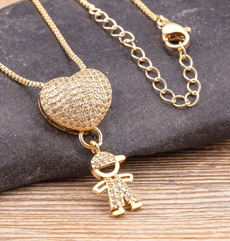 Colar Amor de Mãe Banhado a Ouro 18k - Direct Ofertas