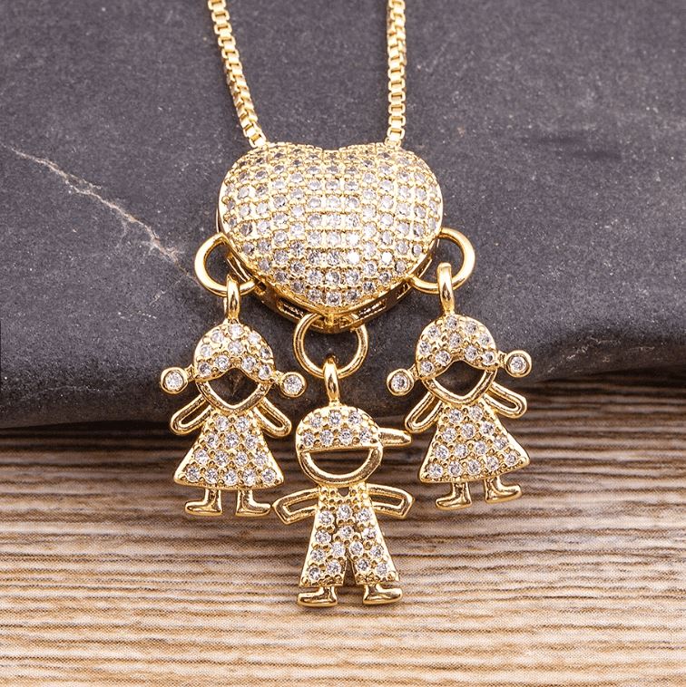 Colar Amor de Mãe Banhado a Ouro 18k - Direct Ofertas