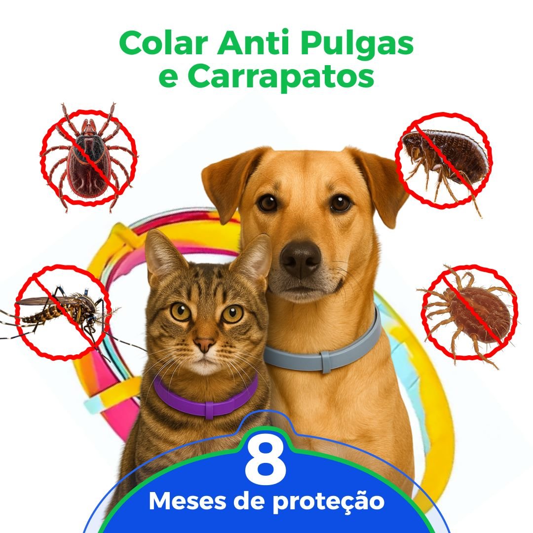 Colar Anti Pulgas e Carrapatos - Direct Ofertas