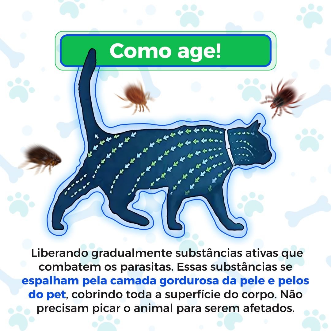 Colar Anti Pulgas e Carrapatos - Direct Ofertas