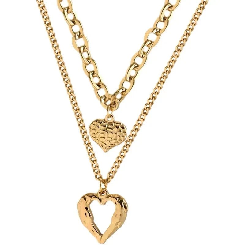 Colar Duplo Dois Amores Banhado a Ouro 18k - Direct Ofertas