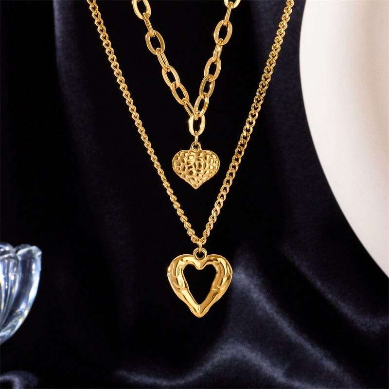 Colar Duplo Dois Amores Banhado a Ouro 18k - Direct Ofertas