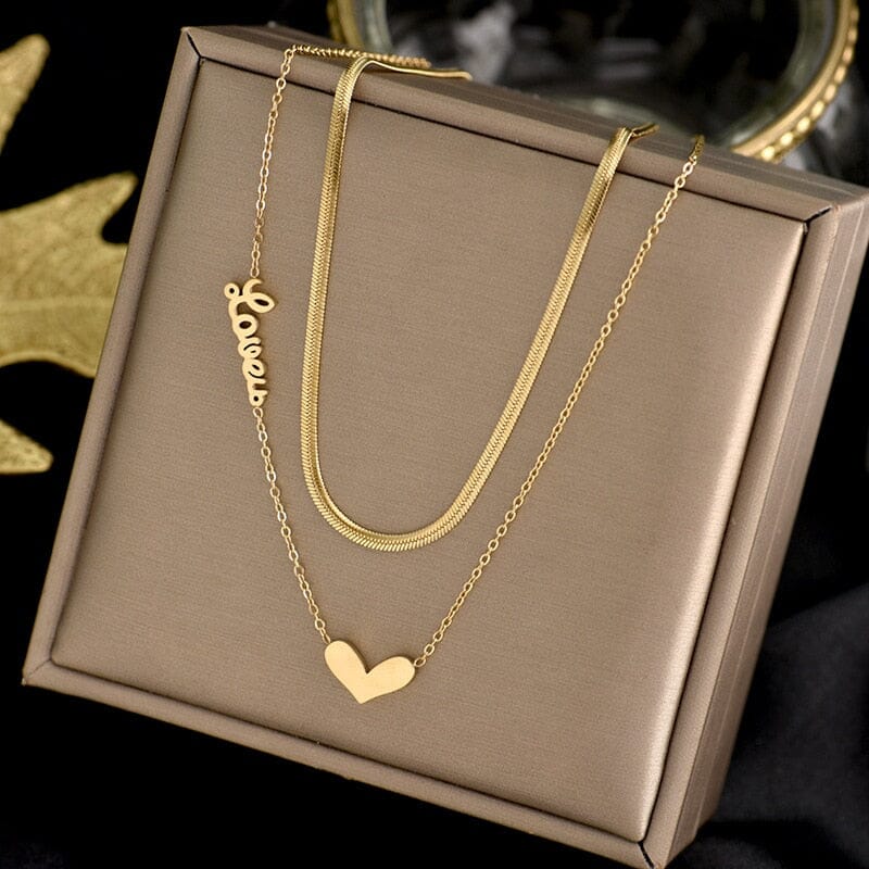 Colar Feminino Duplo Amor - Direct Ofertas