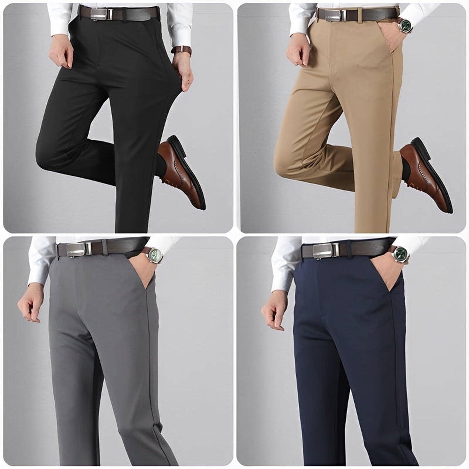COMPRE 1 E LEVE 2 | Calça Social Clássica Alfaiataria Gentleman 2025 + Brinde Cinto Social Couro - Direct Ofertas