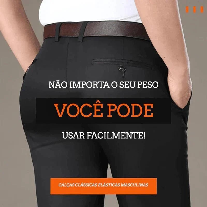 COMPRE 1 E LEVE 2 | Calça Social Clássica Alfaiataria Gentleman 2025 + Brinde Cinto Social Couro - Direct Ofertas