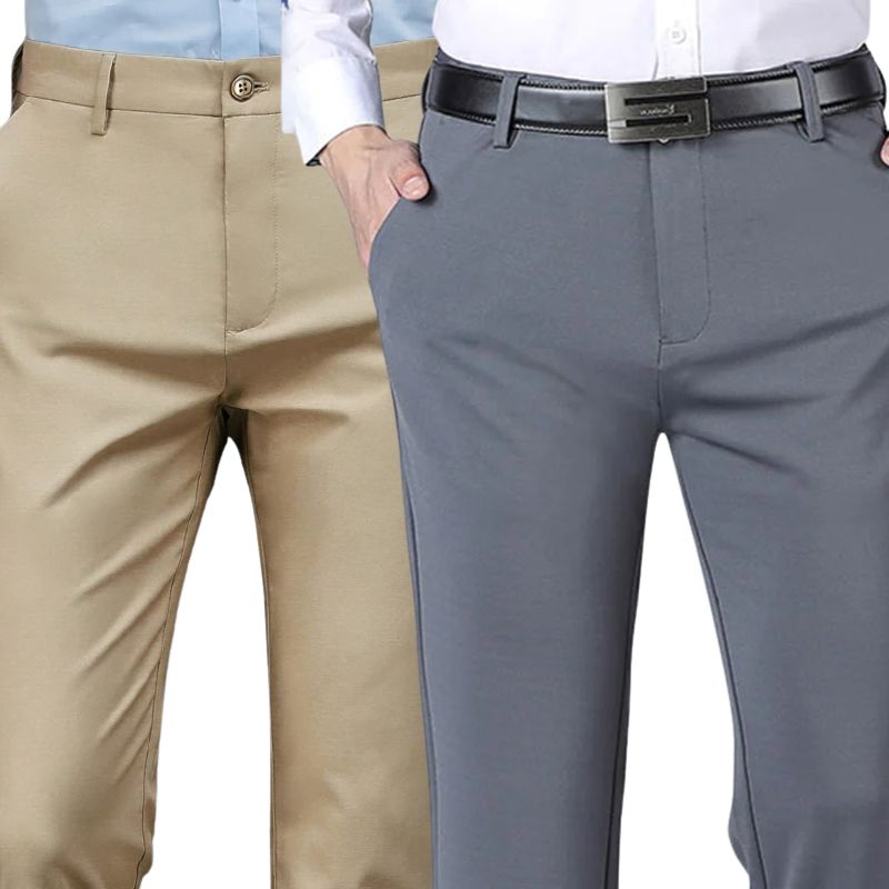 COMPRE 1 E LEVE 2 | Calça Social Clássica Alfaiataria Gentleman 2025 + Brinde Cinto Social Couro - Direct Ofertas