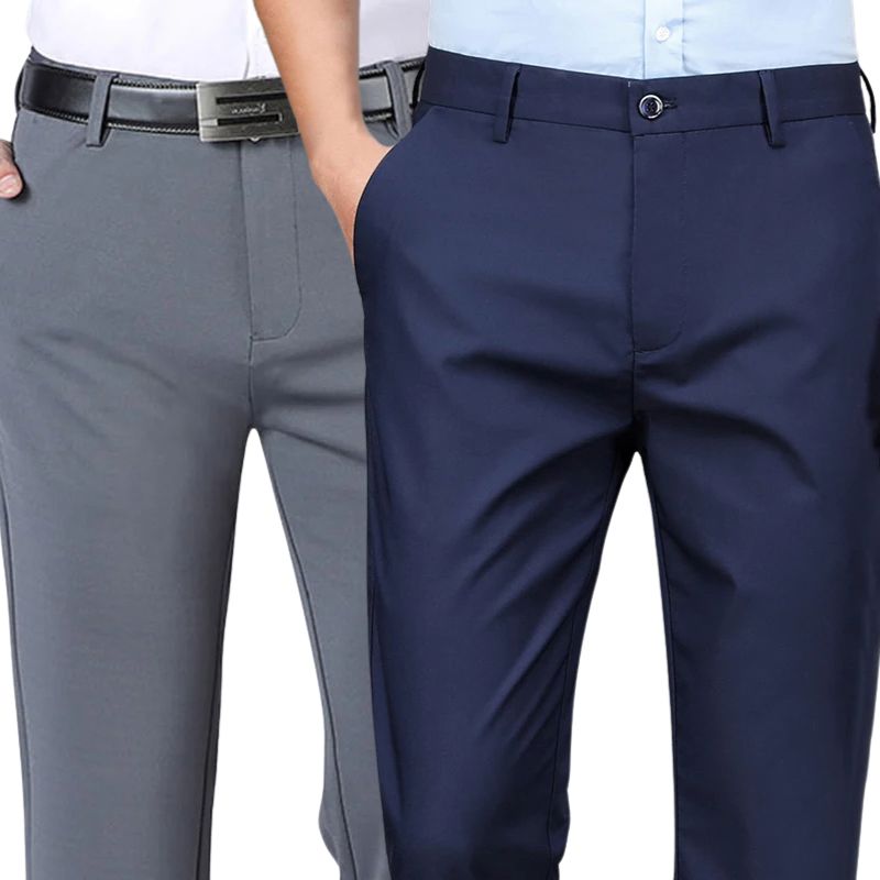 COMPRE 1 E LEVE 2 | Calça Social Clássica Alfaiataria Gentleman 2025 + Brinde Cinto Social Couro - Direct Ofertas