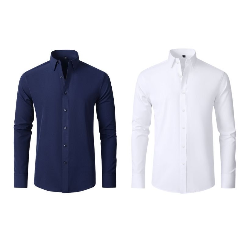 Compre 1 Leve 2 | Camisa Social Ultra Elastech Anti amassados + Relogio de Brinde - Direct Ofertas