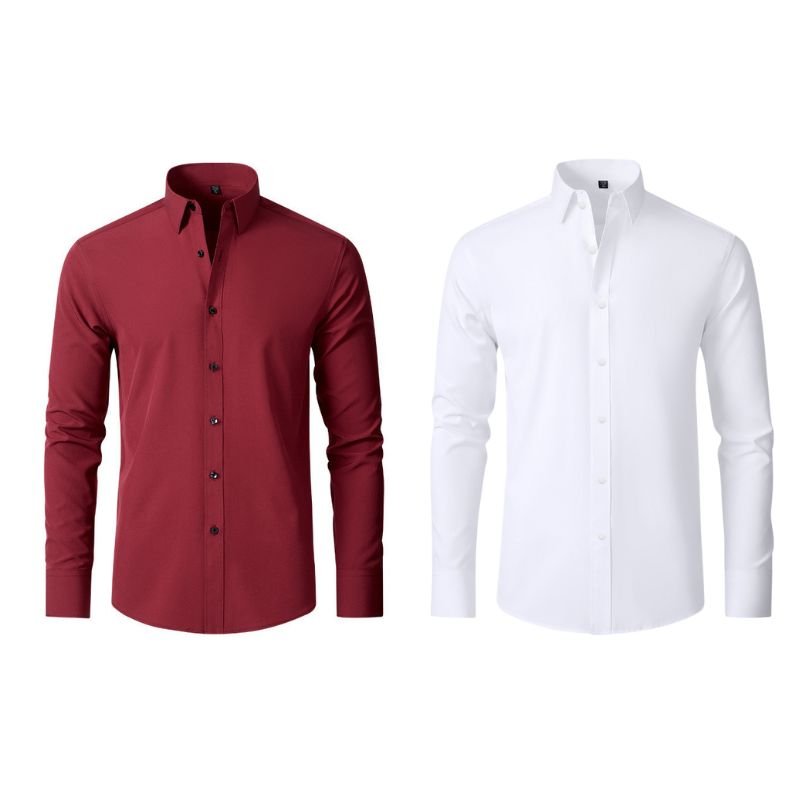 Compre 1 Leve 2 | Camisa Social Ultra Elastech Anti amassados + Relogio de Brinde - Direct Ofertas