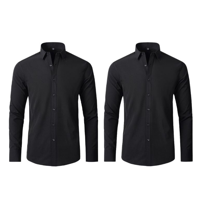 Compre 1 Leve 2 | Camisa Social Ultra Elastech Anti amassados + Relogio de Brinde - Direct Ofertas