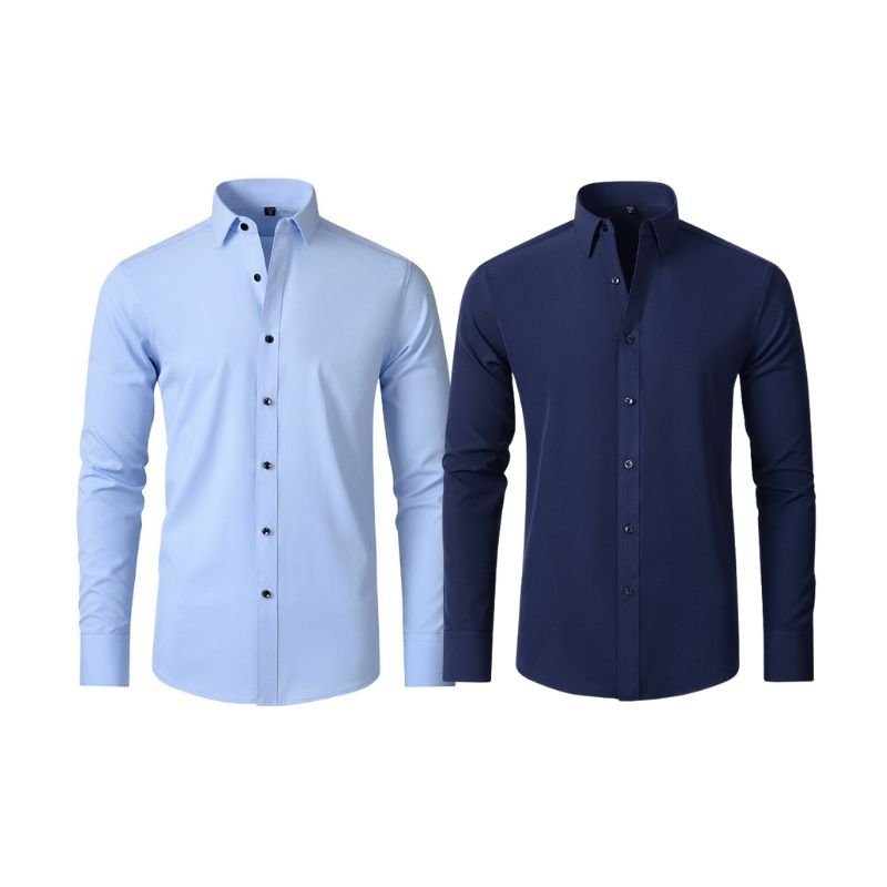 Compre 1 Leve 2 | Camisa Social Ultra Elastech Anti amassados + Relogio de Brinde - Direct Ofertas